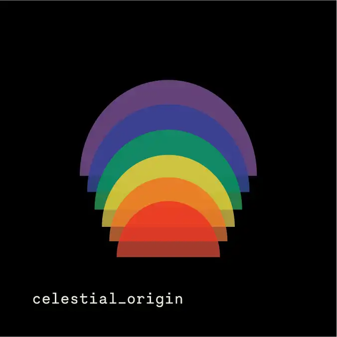 Celestial Origin Pride artwork inspired by color, identity and the cosmos.