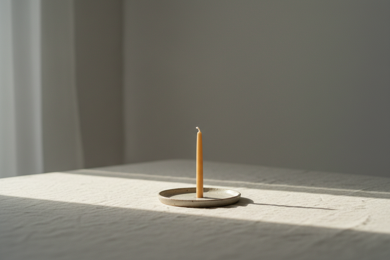 Subtle scented candles with soft, understated fragrance throw