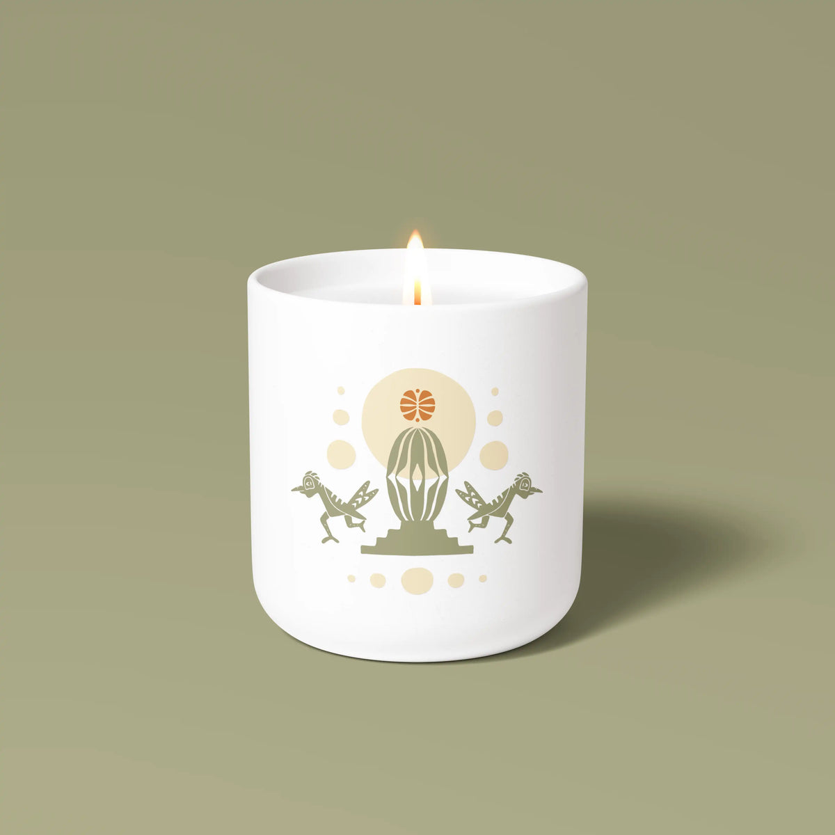 Desert Mirage 10 oz Grand Candle with prickly pear and amber fragrance.